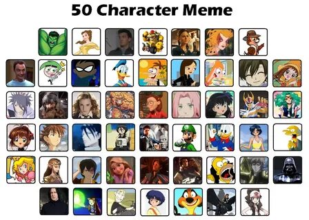 50 Favorite Characters Meme By Daawsomeone On Deviantart - M