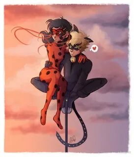 Создать мем "ladybug and chat noir, леди баг леди нуар, арт 