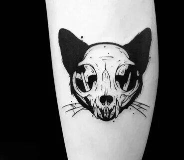 Cat skull tattoo by Roy Tsour Post 29702 Cat skull tattoo, A