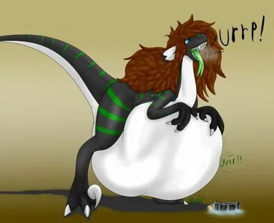 Raptor with a dragon in his gut by FluffyLatios -- Fur Affin