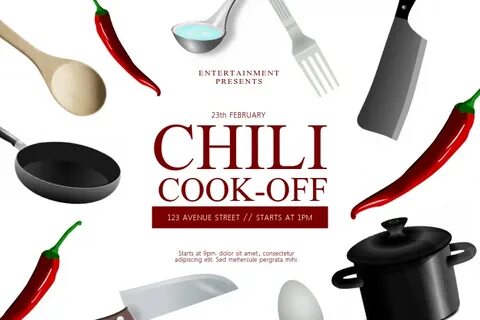 Шаблон Chili Cook-off Contest Flyer Template PosterMyWall