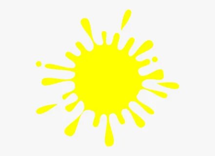 Splash Ink Clip Art - Yellow Paint Splash Clipart , Free Tra