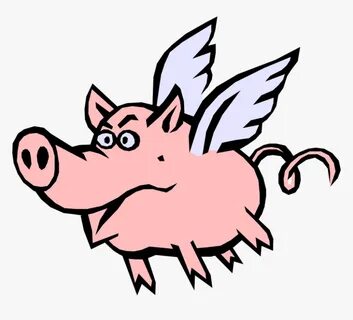 Hog Vector Head - Cartoon Flying Pigs Png, Transparent Png -