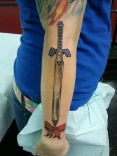 Master sword tattoo Zelda tattoo, Geek tattoo, Tattoos