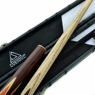 CUESOUL 57" 3/4 Jointed Snooker Cue Hand-Spliced with 2 Exte