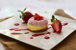 Cheesecake with strawberry foam 🇩 🇪 Professional Photograp. 