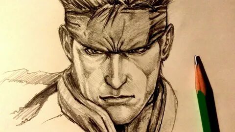 ASMR Pencil Drawing 80 Solid Snake (Request) - YouTube
