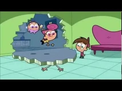 The Fairly Odd Parents Cosmo crash the wall - YouTube