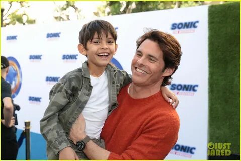 James Marsden Brings Son William & Daughter Mary to 'Sonic T
