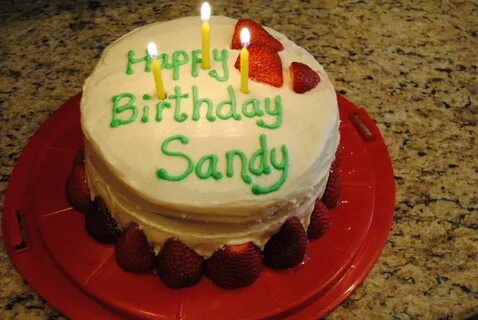 Happy Birthday Sandy Cake Birthday Cake