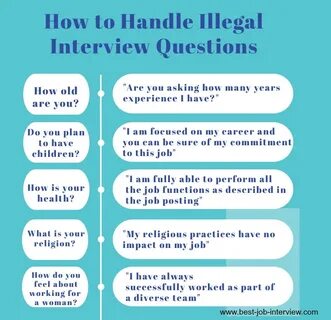 Illegal Interview Questions - what job candidates can't be a
