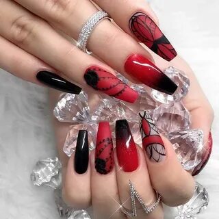 Magnificent Ballerina Nail Shape Designs Black nail designs,