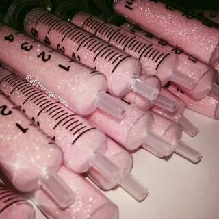 #pink #sparkly #syringe #aesthetic Pintrest: ✧ ☽ Sofia ☾ ✧ P