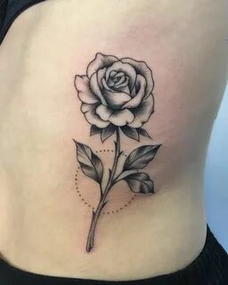 Small Rose With Stem Tattoo / Rose tattoo with name in the s