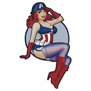 Captain America Goes Pin-Up T-Shirt