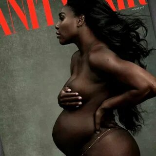Pregnant Serena Williams posed naked on the cover of Vanity 