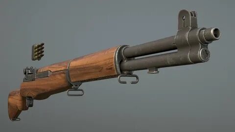 M1 Garand - Download Free 3D model by CG_Soup (@CG_Soup) 4da