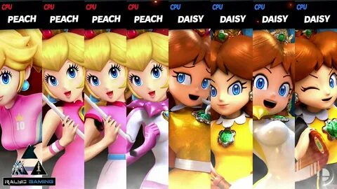 Smash Mods Ultimate: Team Peach vs Team Daisy - YouTube