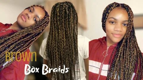 Long Brown/Blonde Box Braids How to Custom Mix Colors - YouT