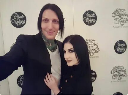 Chris Motionless with his girlfriend Gaiapatra Chris motionl