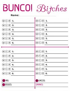 Free Printable Bunco Score Sheets Only Feel Free To Print It