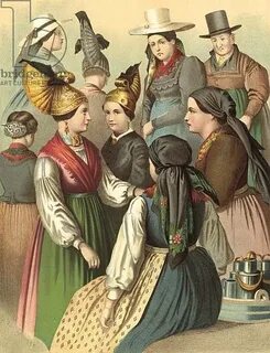 Купить репродукцию картины German costume, Oesterreich, Ober