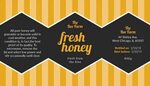 Honey Jar Label Template - Illustrator, Word, Apple Pages, P