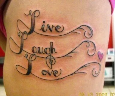 Nice Live Laugh Love Short Quote Tattoo Tattoo designs, Love