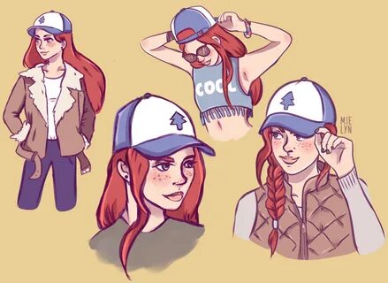 Wendy Corduroy wearing Dippers hat Gravity falls By Mielyn G
