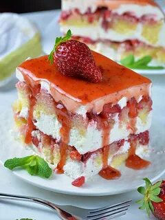 Strawberry Icebox Shortcake A Lemon Strawberry Cake with Fre