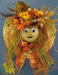 Fall Scarecrow Flower garland diy, Fall scarecrows, Fall cra