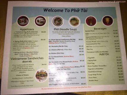 Online Menu of Pho Tai Restaurant, Galveston, Texas, 77550 -