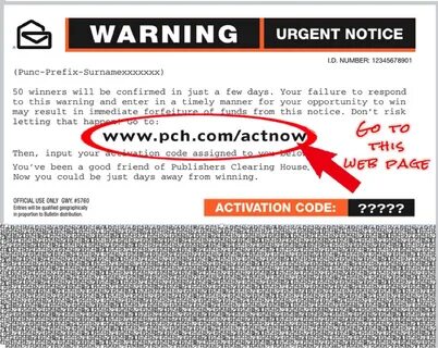 www.pch.com?actnow post card activation code Mothernature Pu