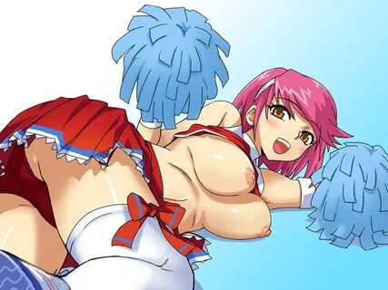Xbooru - 1girl blush breasts cheerleader hairband lying mich
