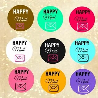 Happy Mail stickers Happy mail labels Happy mail by Labelin 