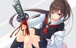Download 2880x1800 Anime Gir, Katana, Fighter, School Unifor
