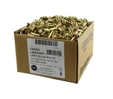 1000 Rounds Of Bulk 9mm Ammo By Remington 115gr Mc