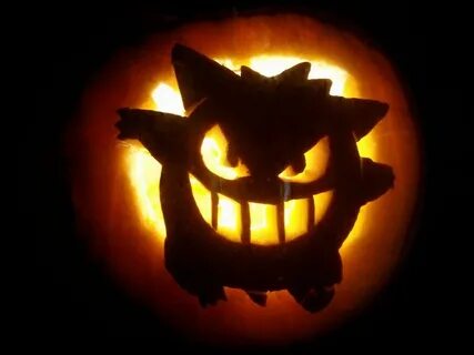 My Spooky Gengar Pumpkin :) Gengar pumpkin, Pumpkin carving,