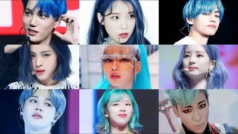 Rating the kpop idols with the best blue hair rated-k - YouT