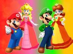 Mario, Peach, and Luigi and Daisy by 9029561.deviantart.com 