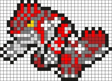 383 Groudon Kandi Pattern Pixel art pokemon, Perler bead pok
