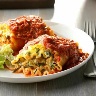 Spinach Lasagna Roll-Ups Recipe Lasagna rollups, Pasta dishe