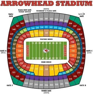 Gallery of arrowhead stadium map seats - kansas city arrowhe