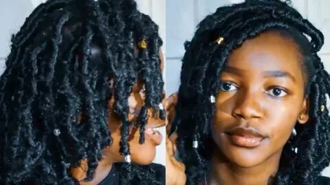 butterfly locs using braiding hair/distressed locs - YouTube