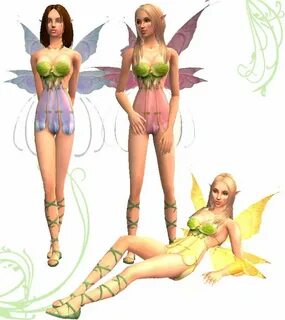 Mod The Sims - Natur fairy, 3 colors Colourful outfits, Cozy