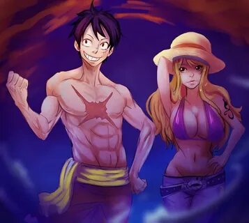 Nami and luffy by lukesChillArt666 on DeviantArt Luffy, Luff