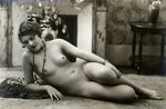 Vintage Nude Art Studies R38 Lady On Rug Photograph by Eroti
