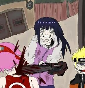 Does Hinata scare you in this picture? Warning: Gore - Narut