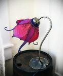 Art Nouveau Silk Lily Lamp from Little Wing Faerie Art Faery