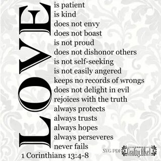 1 Corinthians 13:4-8 Love is patient love is kind. It does E